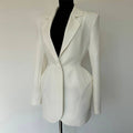 European and american women's clothing  autumn new sweet and fresh blazer with notched lapel, cinched waist, and detachable pockets