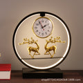 Creative stylish table lamp bedroom bedside lamp clock ornament remote control usb multi-function deer touch lamp