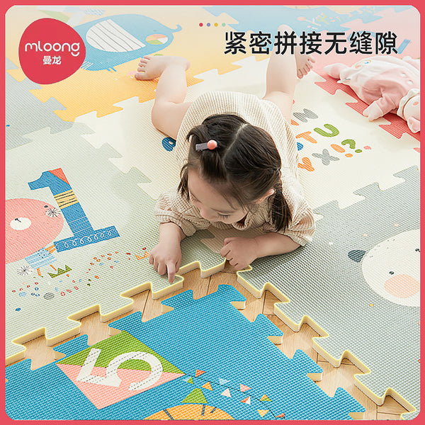 Manlong baby climbing mat splicing floor mat XPE environmentally friendly living room household baby toddler anti-drop children crawling mat