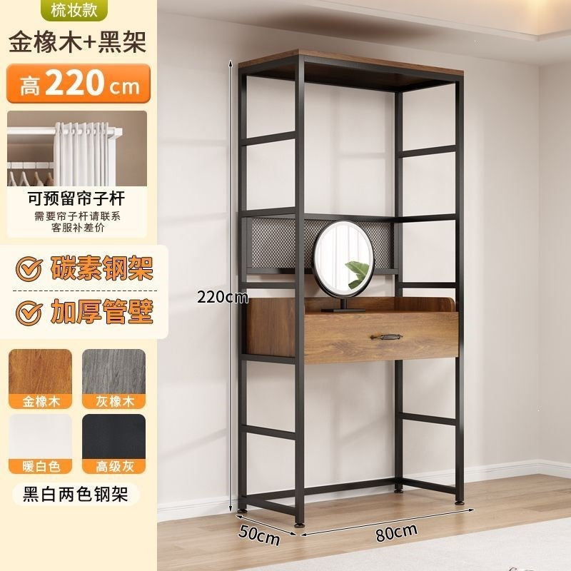 Open wardrobe for home bedroom walk-in closet shelf wardrobe floor-standing clothes rack design wardrobe rental wardrobe