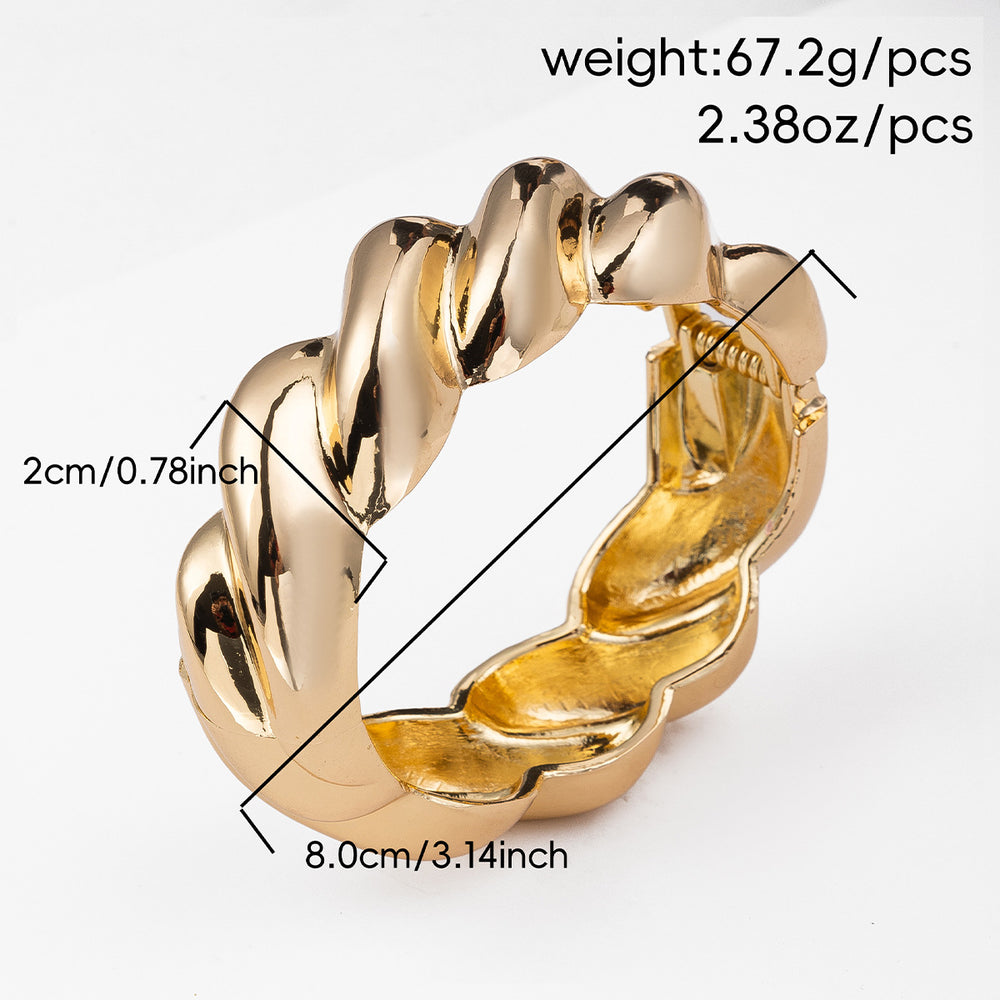 European and american cross-border e-commerce new jewelry: minimalist twisted rope circle bracelet, unique irregular ancient alloy bangle for women