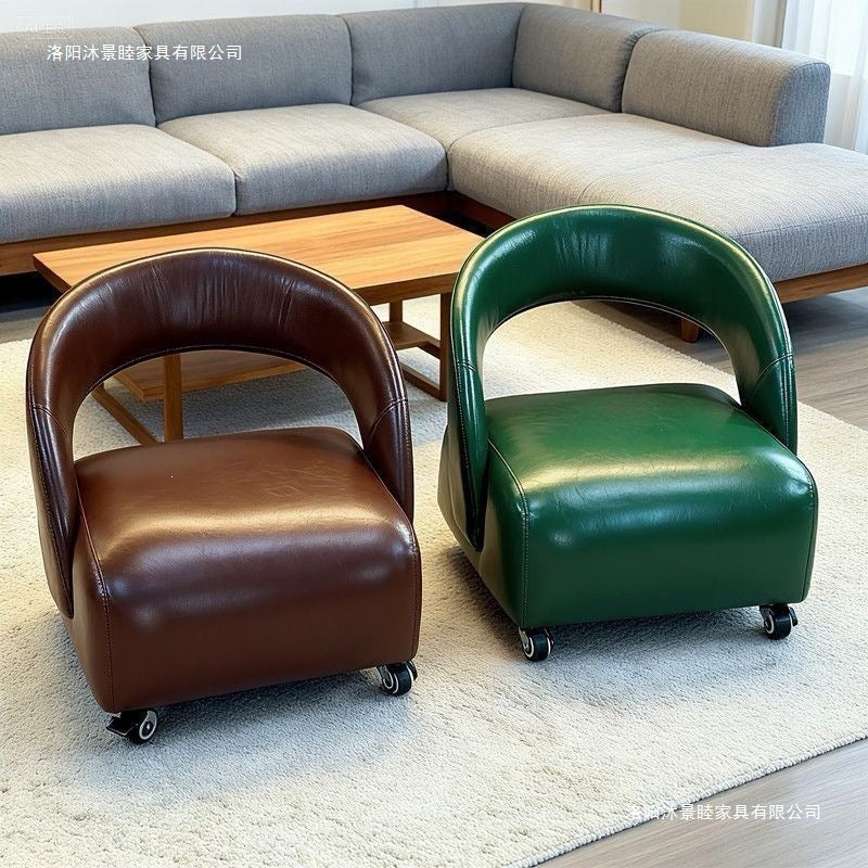 Ganliuliudeng universal wheel small stool living room for homeaccessible luxury sofa stool back chair shoe changing stool