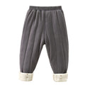 School uniform essential: autumn/winter kids' cotton pants - boys' warm & cold-proof trousers, three-layer fleece-lined & extra thick girls' leggings