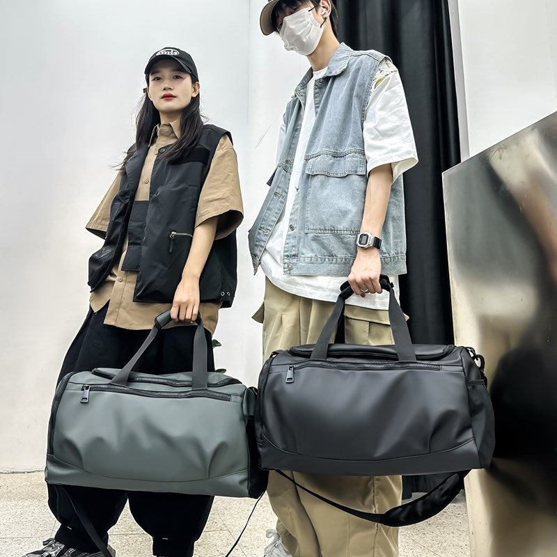 Short-distance hand-held travel bag Men's large-capacity sports fitness bag Dry and wet separation Women's bag Lightweight diagonal straddle duffle bag