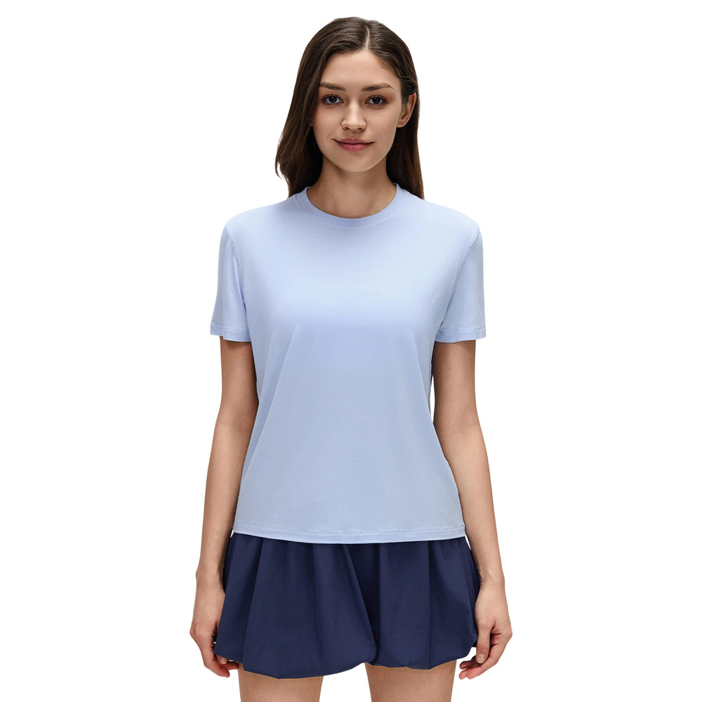 Pilates yoga short sleeve women's summer casual crew neck sports t-shirt top quick-dry running fitness apparel d26072