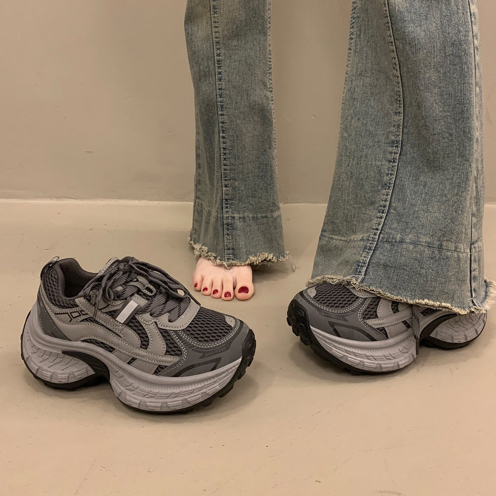 Non-slipthick soleplatform shoesdad shoes women's petites height increasing 2026new arrivalspring autum european sports casual women's shoes