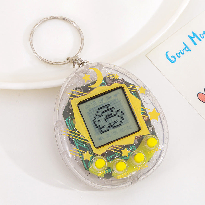 Hot-selling electronic pet toy for export: mini virtual pet game console keychain