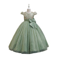 Girls' formal dress, children's princess tutu dress, bowknot flower girl dress,  new vintage light luxury style