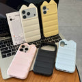 Ins dopamine color stereo cat ears silicone mobile phone case suitable for iphone16 apple 17 side cat claw case