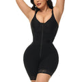 European and american plus size shapewear bodysuit - full coverage, zipper crotch, tummy control, butt lift, slimming corset