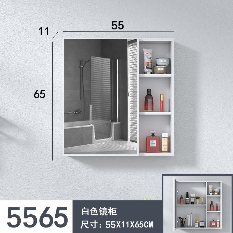 Space aluminum bathroom mirror cabinet wall-mounted toilet separate storage integrated combination mirror cabinet bathroom mirror