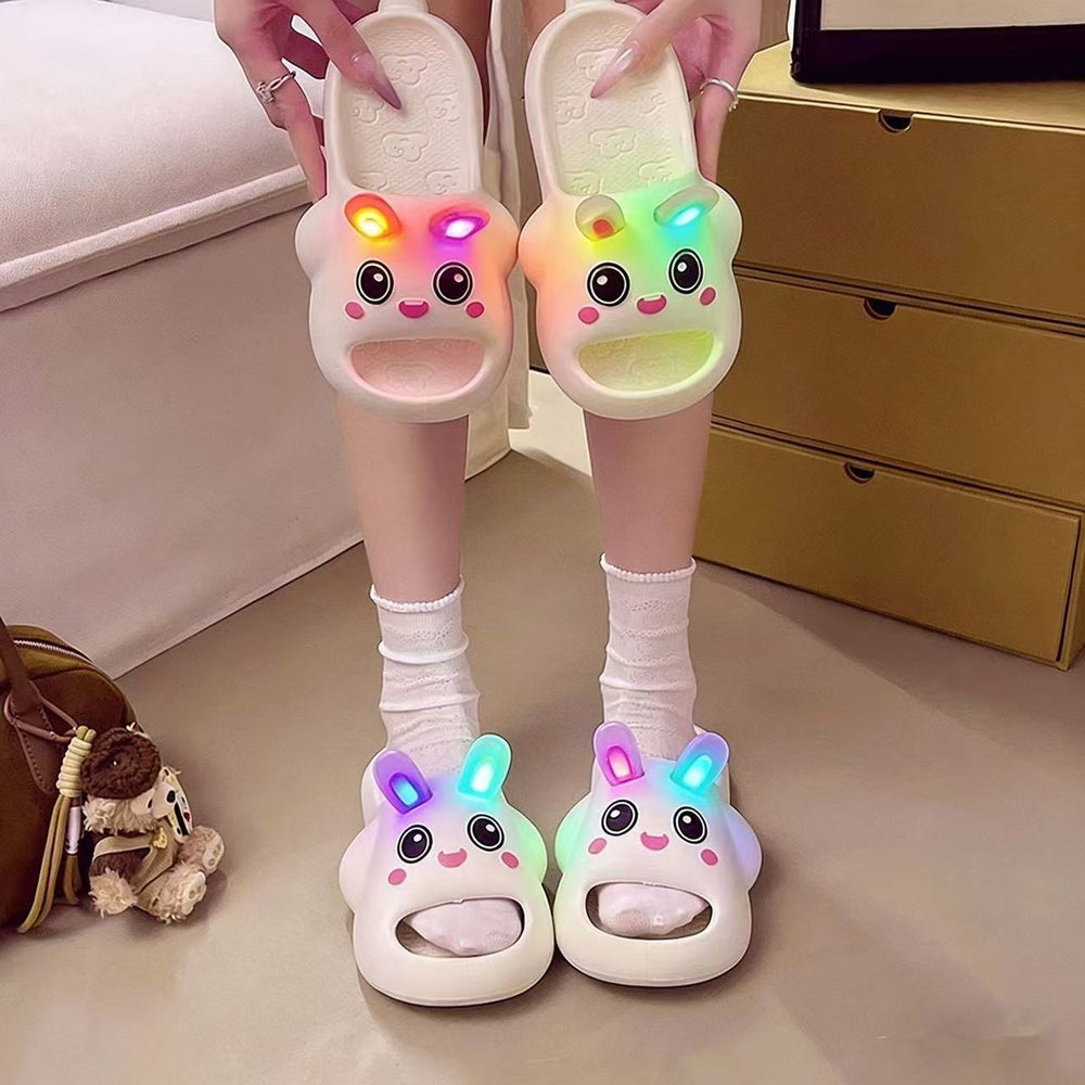 new arrival luminous slippers for women outwear summer 2026 popular rabbit fashion niche cute flip-flops wholesale