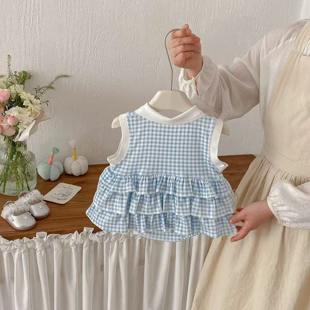 Baby clothes summer thin jumpsuit for small month-old baby girl full moon 100 days one year old tutu dress princess dress