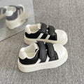 New chinese style korean velcro chunky sole sneakers for women, 2026 spring collection, white canvas shoes, student bread shoes