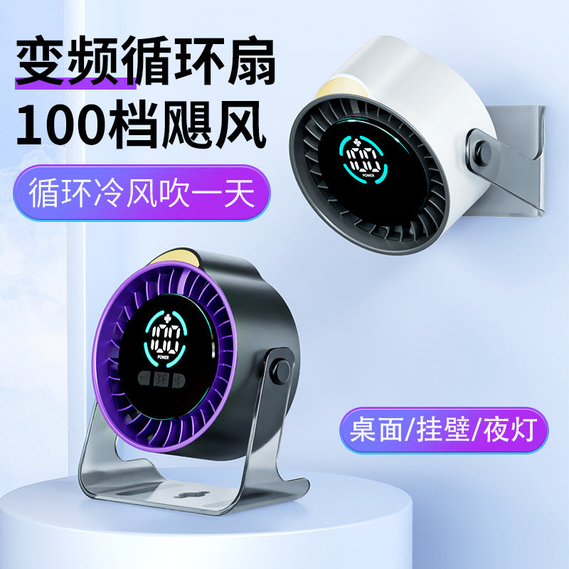 New high-speed desktop fan - usb powered, quiet operation, ideal for home, dorm, kitchen. wall-mountable, with night light feature. compact mini fan for desktop use
