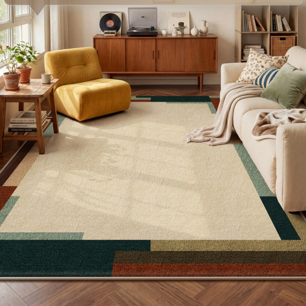 Dopamine carpet living room medieval cream style colorful no-wash and wipeable accessible luxuryclassy full bed bedside blanket