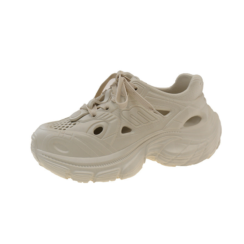 2025 summer new eva platform clogs - outdoor wear, height increasing, beach sandals, "stomping on clouds" comfort, closed-toe slippers for women