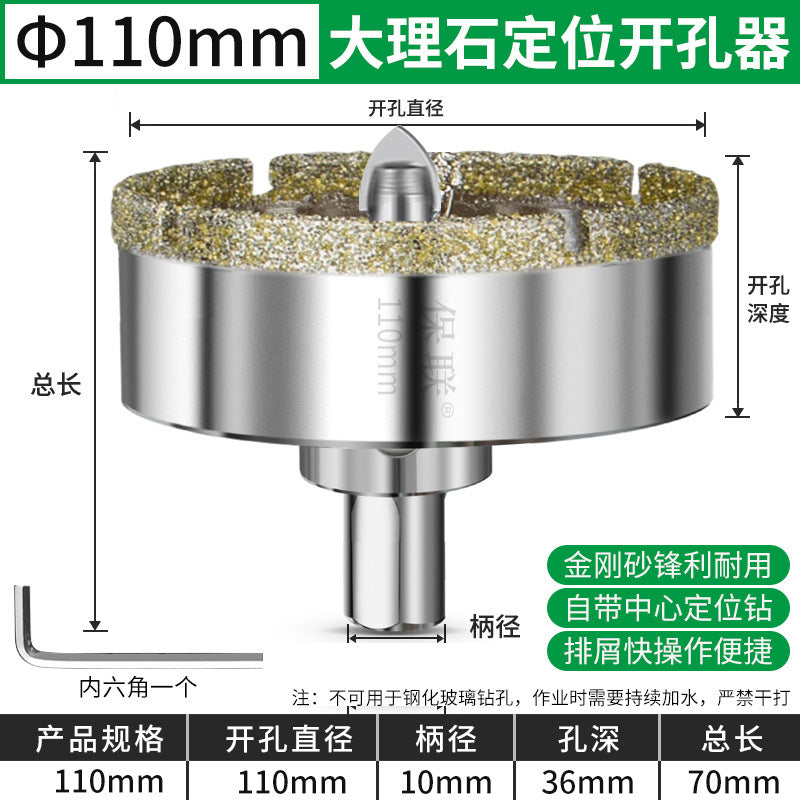 Marble drilling with fixed slot drill bit tile glass hole opener et board silicocalcium acid board drilling stone