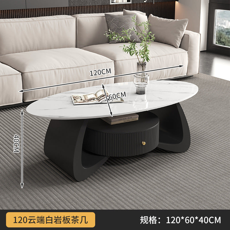 Cream style normcore slate coffee table living room for home coffee table new arrivalaccessible luxury small apartment coffee table combination