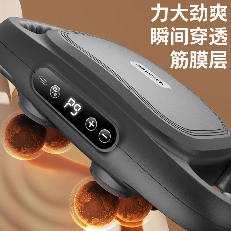 New six-head percussion massager for muscle relaxation - deep tissue muscle relaxer, neck and scalp deep massage device