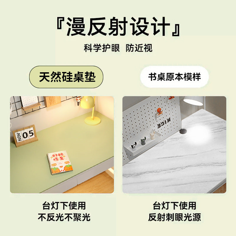 Environmentally friendly eye protection desk mat Student leather solid color coffee table mat Oil-proof dining table cloth Learning computer desk mat Non-slip