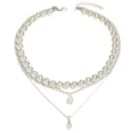 Stacked sweater necklace wholesale cross-border fashion multi-layer design pendant jewelry women's versatile autumn and winter beaded necklace