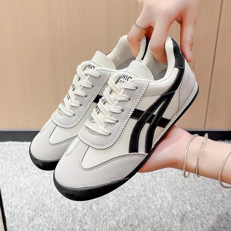 Influencer-approved, niche agnes sneakers for women, new spring/summer 2026 collection. lightweight, breathable, versatile, athletic and casual german army trainers (gats), white sneakers for women