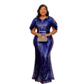 Export african fashion evening dress long skirt mermaid skirt sequin long skirt evening party socialite dress