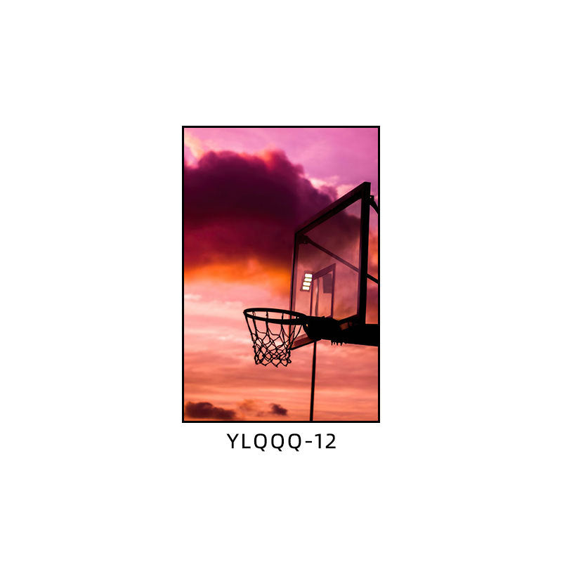 Basketball decorative painting boys bedroom theme room layout hanging painting youth sports field stadium gymnasium mural