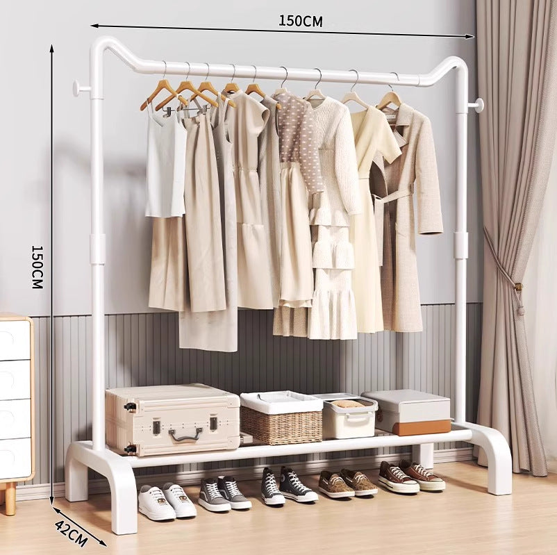 Clothes drying rack floor-standing for home bedroom hanging clothes foldable simple indoor dormitory movable storage rack for drying clothes and hats