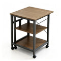 Iron art movable dining table rental house for homedouble-layer storage foldable table kitchen movable storage square table