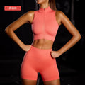 Amazon butt-lifting yoga capri leggings women's running shockproof top gym workout set wholesale moisture-wicking