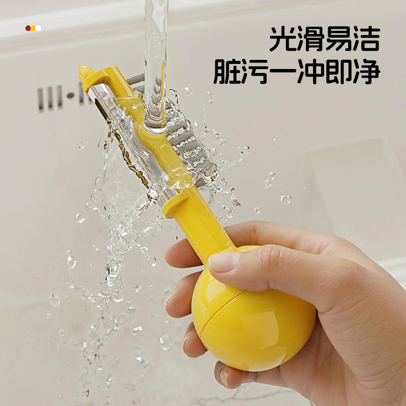 Creative tumbler vertical peeler with cleaning brush - versatile, convenient, and multi-functional peeling tool for soft and hard produce