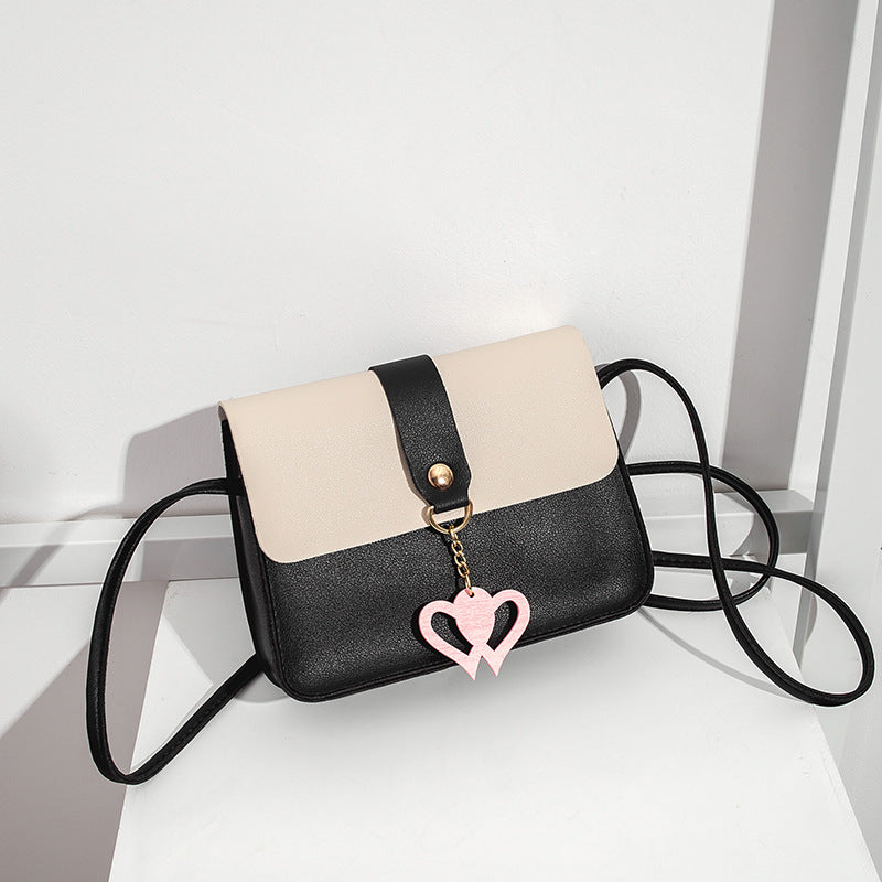 Heart-shaped pendant small square bag 2021ladies bag  women's bag women's hair wholesale Korean version messenger bag