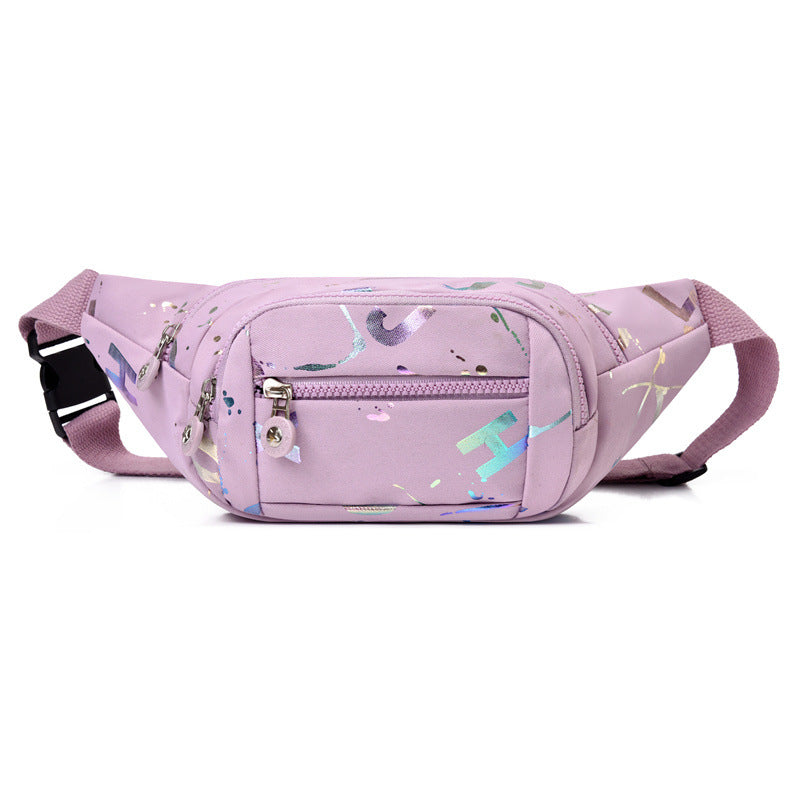Fanny pack women's new fashion trend versatile shoulder bag light travel sports chest bag casual messenger small backpack