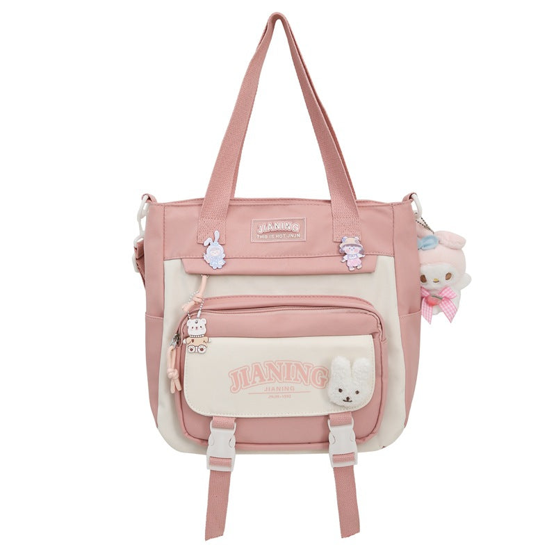 Korean version of cute female ins wind two-piece schoolbag, primary school students in grades 3 to 5 and 6, junior high school students backpack
