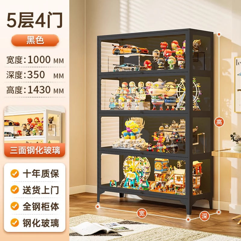 Glass display cabinet for figures, lego, home blind box models, display rack, storage, transparent display cabinet, dustproof storage