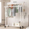 **[reinforced 25mm diameter] 100cm white parallel bars with wheels**