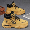 High-top men's shoes spring leather thick solenon-slip work boots spring outdoor hiking sports casualworkwear boots