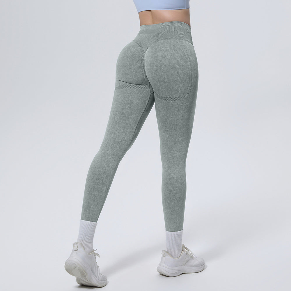 seamless washable yoga pants, high waist, tummy control, hip lift, tight nine-point pants, sweat-absorbent and breathable running fitness pants for women