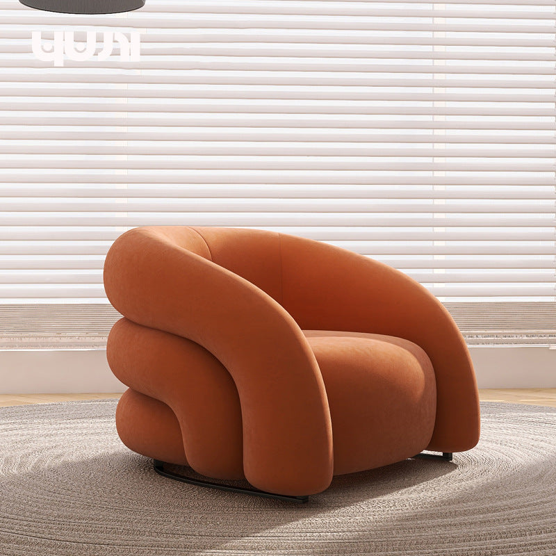 Cream furniture single sofa chair lazy internet celebrity style single chair small apartment balcony designer casual chair for home
