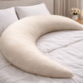 Comfortable fabric big moon style maternity pillow breastfeeding confinement waist pillow baby nursing pillow breastfeeding pillow detachable washable