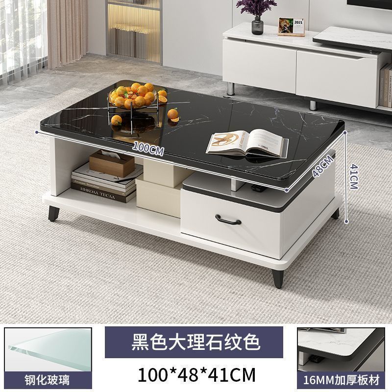 Modern minimalist tv stand for living room, compact home, floor-standing extendable 2025 new style coffee table and tv cabinet combination