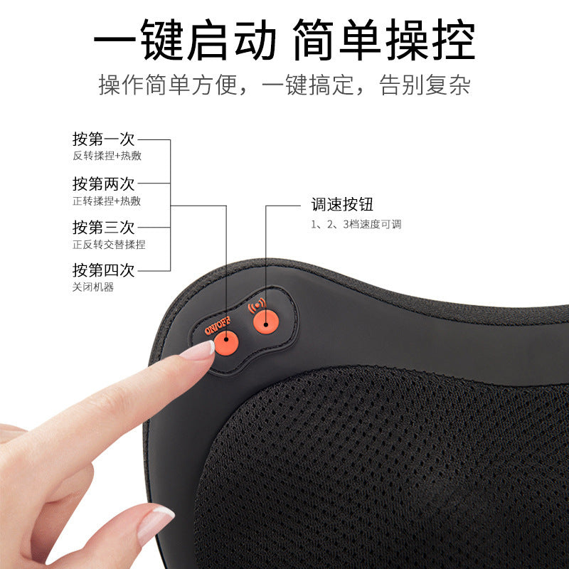 Wholesale cross-border electric neck massager pillow - multifunctional car & home shoulder, neck, waist, abdomen, and back massager
