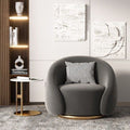 Accessible luxury curved rotate sofa chair cream style lazy sofa living room balcony casual chair single fabric chair b&b