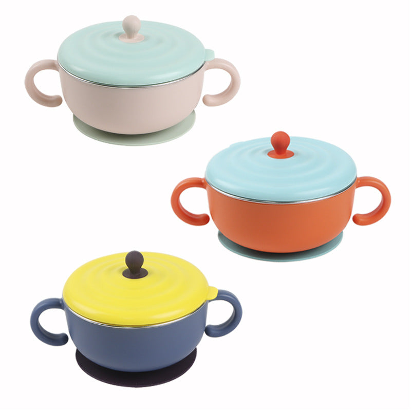 Customizable baby food grinding bowl, baby food bowl, children's suction bowl, maternity and infant products, portable baby food bowl
