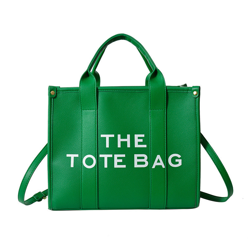 Women's shoulder bag 2025 new style minimalist casual large capacity handbag crossbody bag cross-border letter print tote bag