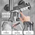 Engineering shower head suit full copper separates simple hotel constant temperature piano button booster water nozzle