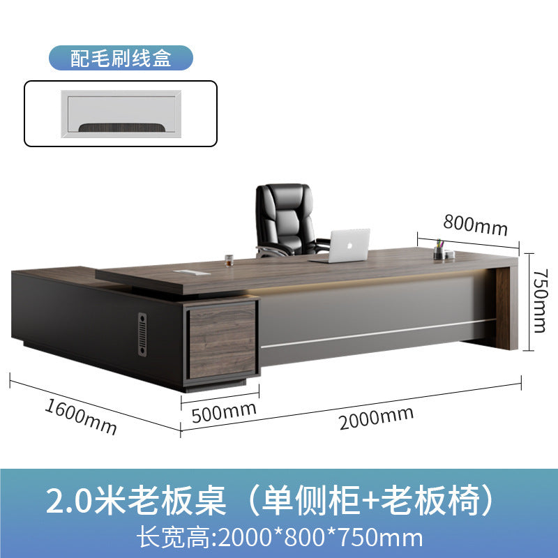 Saint li office desk - luxurious executive office desk and chair set - minimalist modern ceo desk - cross-border e-commerce