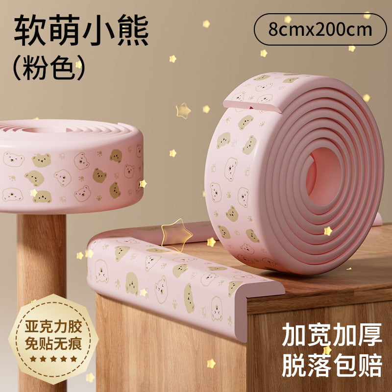 Printed baby thickened anti-collision strips, infant home use, children's anti-bump and anti-collision stickers, kindergarten table corner protectors